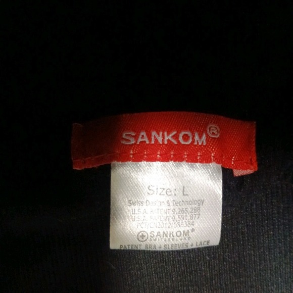 Sankom Black Lace Wireless Posture Comfort Bra With Sleeves Large - Picture 3 of 4